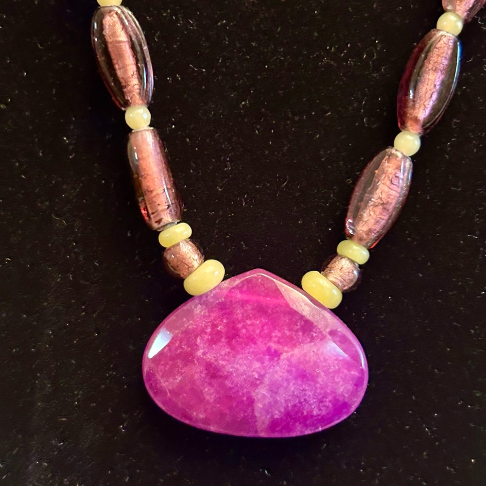 Purple Beaded Necklace